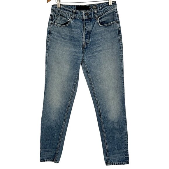 Alexander Wang Fit 003 Boyfriend Jeans Light Indigo Size 26 Aged Denim Women's - Picture 1 of 9